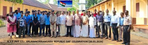 NSS PVT ITI VALAYANCHIRANGARA REPUBLIC DAY CELEBRATION ON 26.01.2026